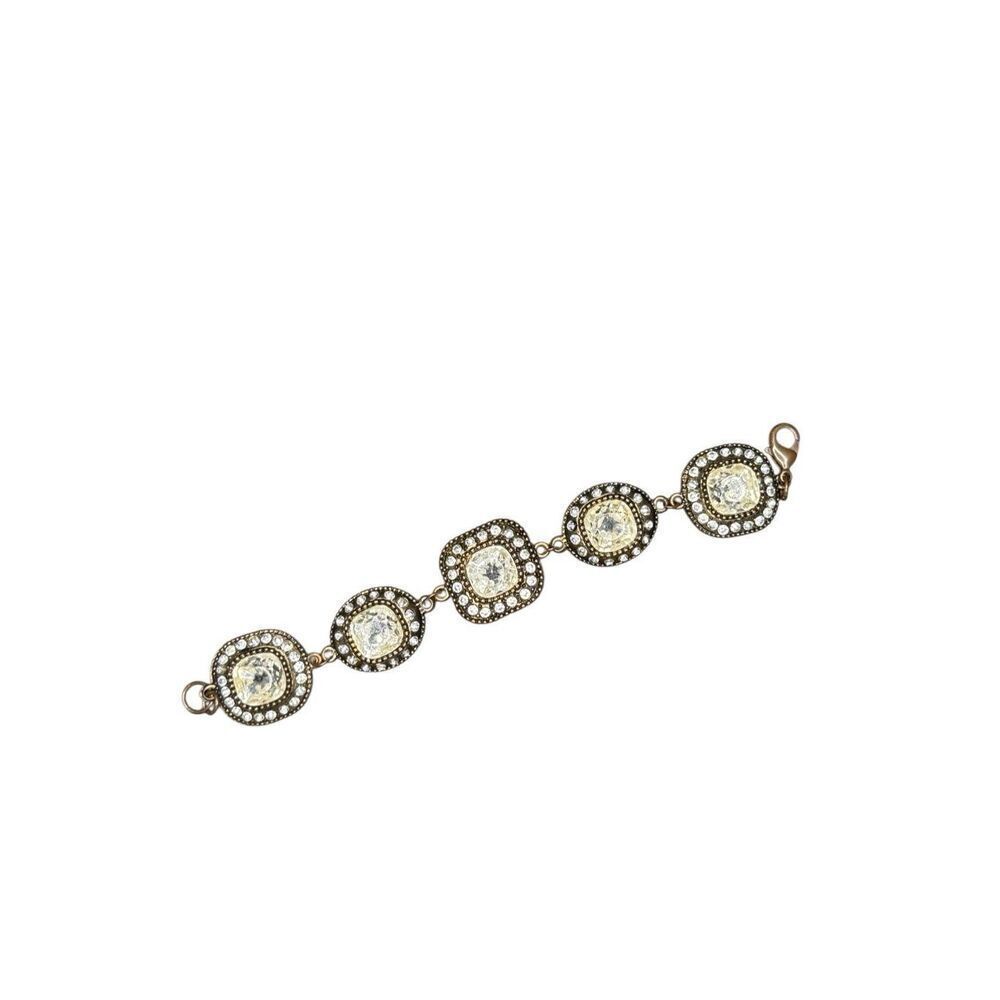 Stunning silver bejewelled vintage bracelet